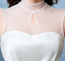 image-wedding dress bride married Korean version of the satin big tail studio wedding dress