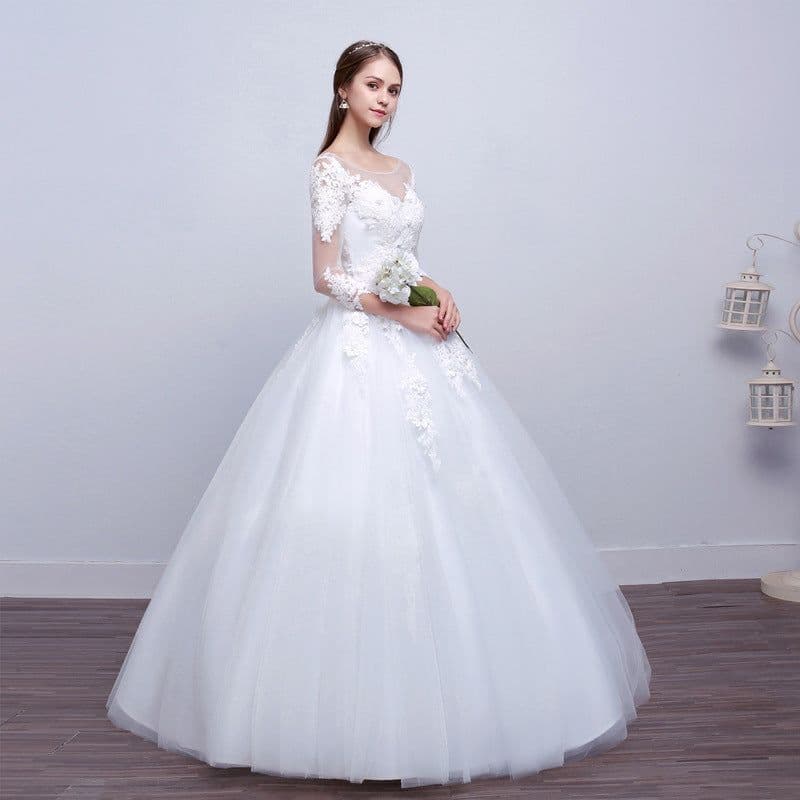 image-new shoulders Slim Qi wedding bride married slim wedding dress