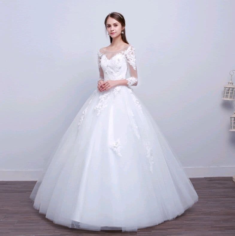image-new shoulders Slim Qi wedding bride married slim wedding dress