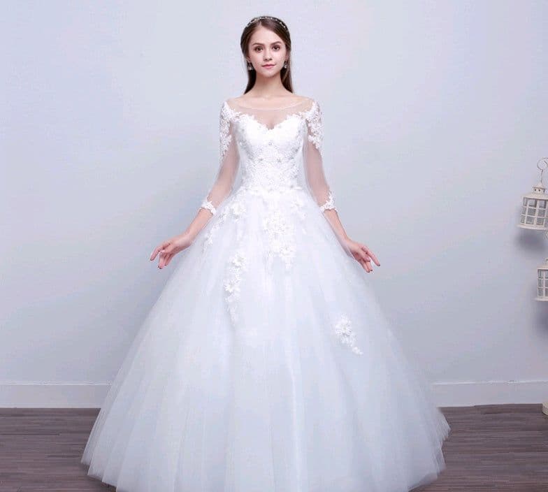 image-new shoulders Slim Qi wedding bride married slim wedding dress