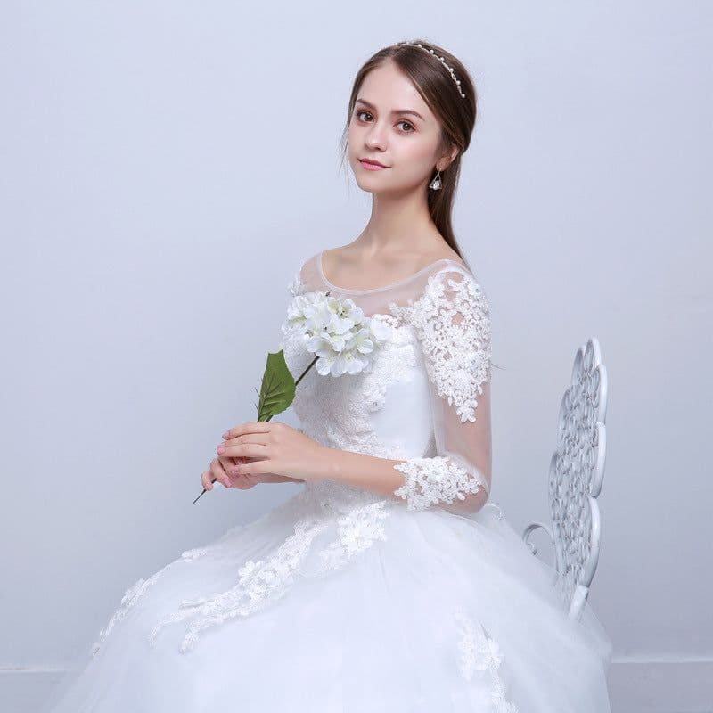 image-new shoulders Slim Qi wedding bride married slim wedding dress
