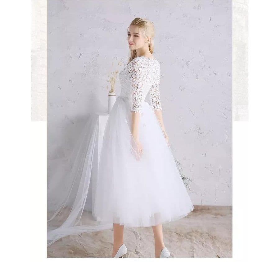 image-Spring new women's party ladies small sleeves popular white dress summer dress