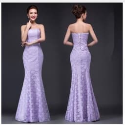 image-Long dress fuchsia and white lace trailing sexy bride wedding dress