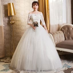 image-One-shoulder lace slim skirt