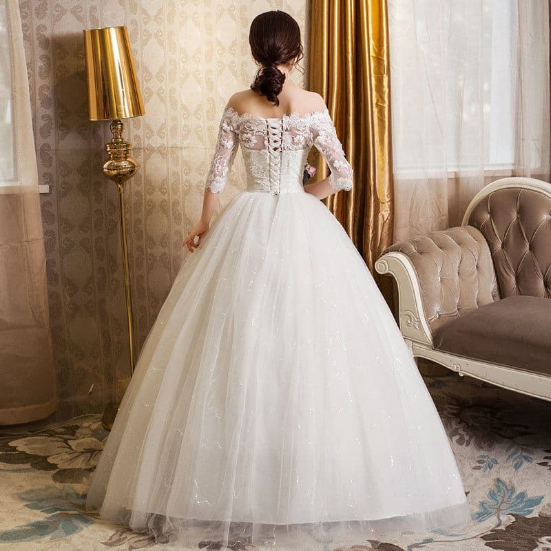 image-One-shoulder lace slim skirt
