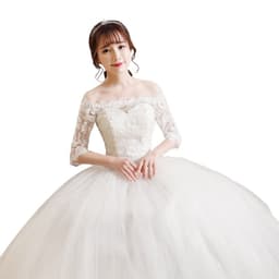image-One-shoulder lace slim skirt