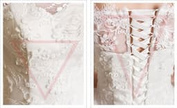 image-One-shoulder lace slim skirt