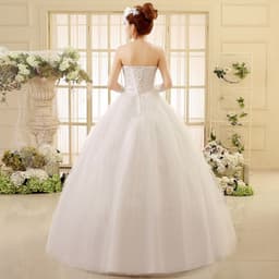 image-Korean style tube top wedding dress