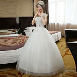 image-Double shoulder bridal dress