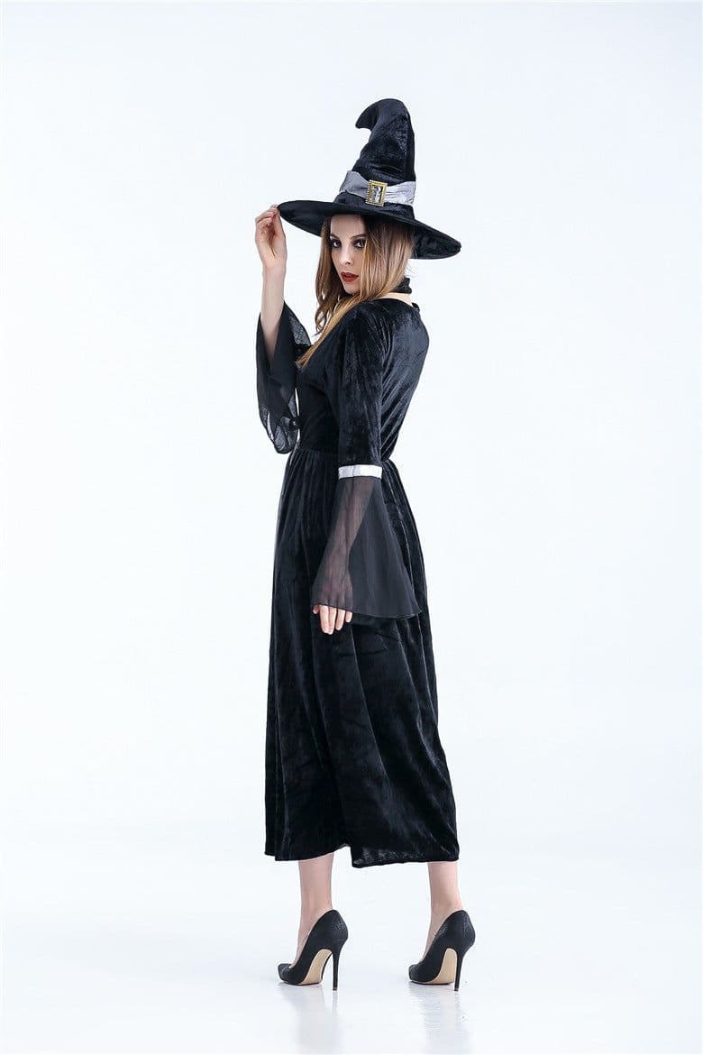 image-Women Scary Witch Costumes Adult Sorceress Cosplay Costume For Halloween Carnival Fancy Dress Women Magic Moment Costume