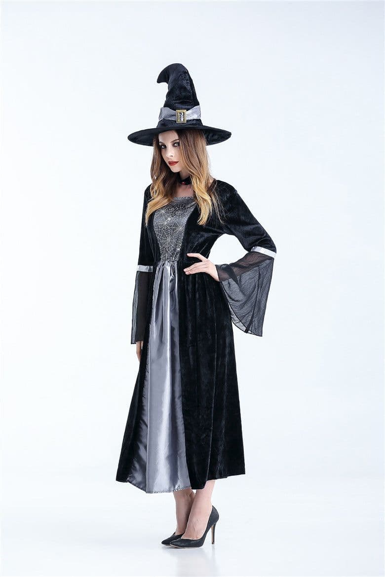 image-Women Scary Witch Costumes Adult Sorceress Cosplay Costume For Halloween Carnival Fancy Dress Women Magic Moment Costume