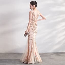image-Long fishtail dress