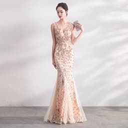 image-Long fishtail dress