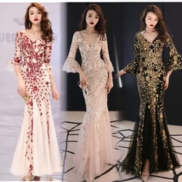 image-Banquet evening dress princess slim dress