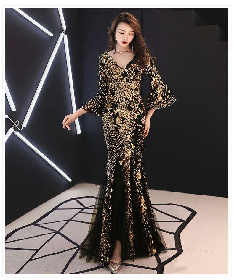 image-Banquet evening dress princess slim dress
