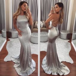 image-Sexy Halter Neck Backpack Hip Dress