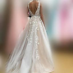 image-Shoulder lace wedding evening dress