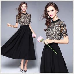 image-The same high-end lace short sleeve