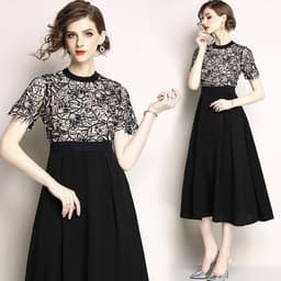 image-The same high-end lace short sleeve