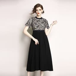 image-The same high-end lace short sleeve