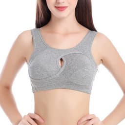 image-Cotton Anti-expansion Anti-Sag Gathering Adjustment Sports Bra