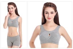image-Cotton Anti-expansion Anti-Sag Gathering Adjustment Sports Bra