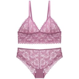 image-Ladies no steel ring lace bra set