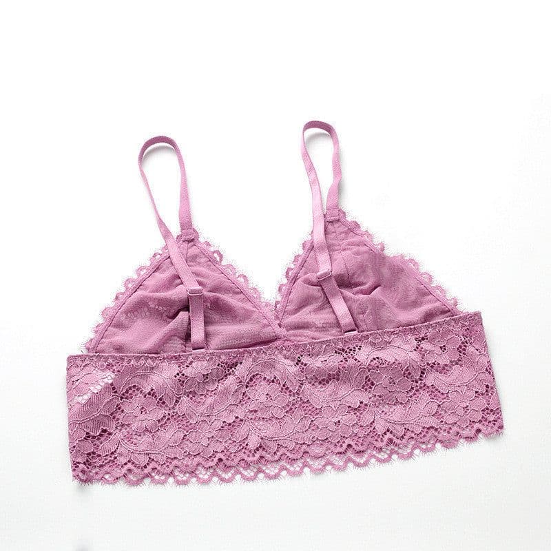 image-Ladies no steel ring lace bra set