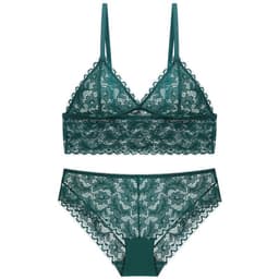 image-Ladies no steel ring lace bra set