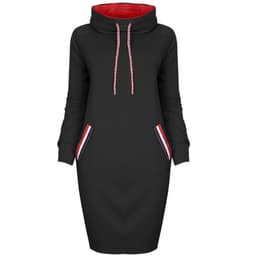 image-Autumn winter dress Long sleeve vestidos Casual party dresses vestido de festa women dress plus size High collar robe femme