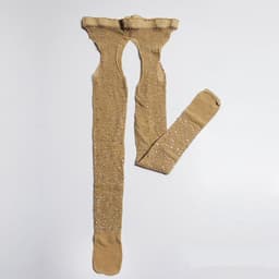 image-Ladies Water Diamond Ironing And Drilling Romper Mesh Socks