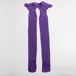 image-Ladies Water Diamond Ironing And Drilling Romper Mesh Socks