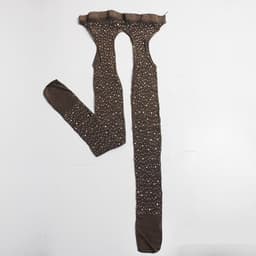 image-Ladies Water Diamond Ironing And Drilling Romper Mesh Socks