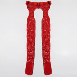 image-Ladies Water Diamond Ironing And Drilling Romper Mesh Socks