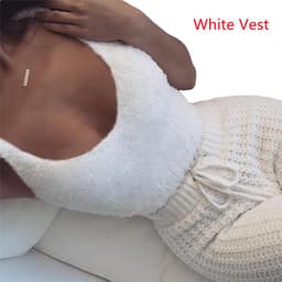 image-3pcs Womens Clothing Long Sleeve Crop Tank Top And Drawstring Shorts Pajama Set