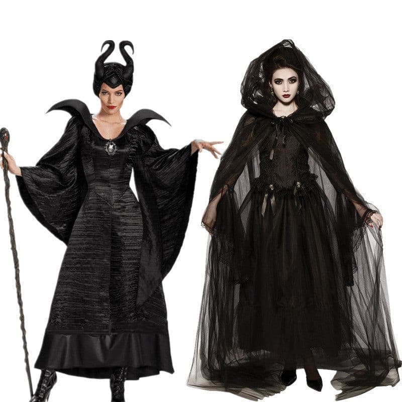image-Halloween Maleficent Cosplay Costumes Horror Clothing Set
