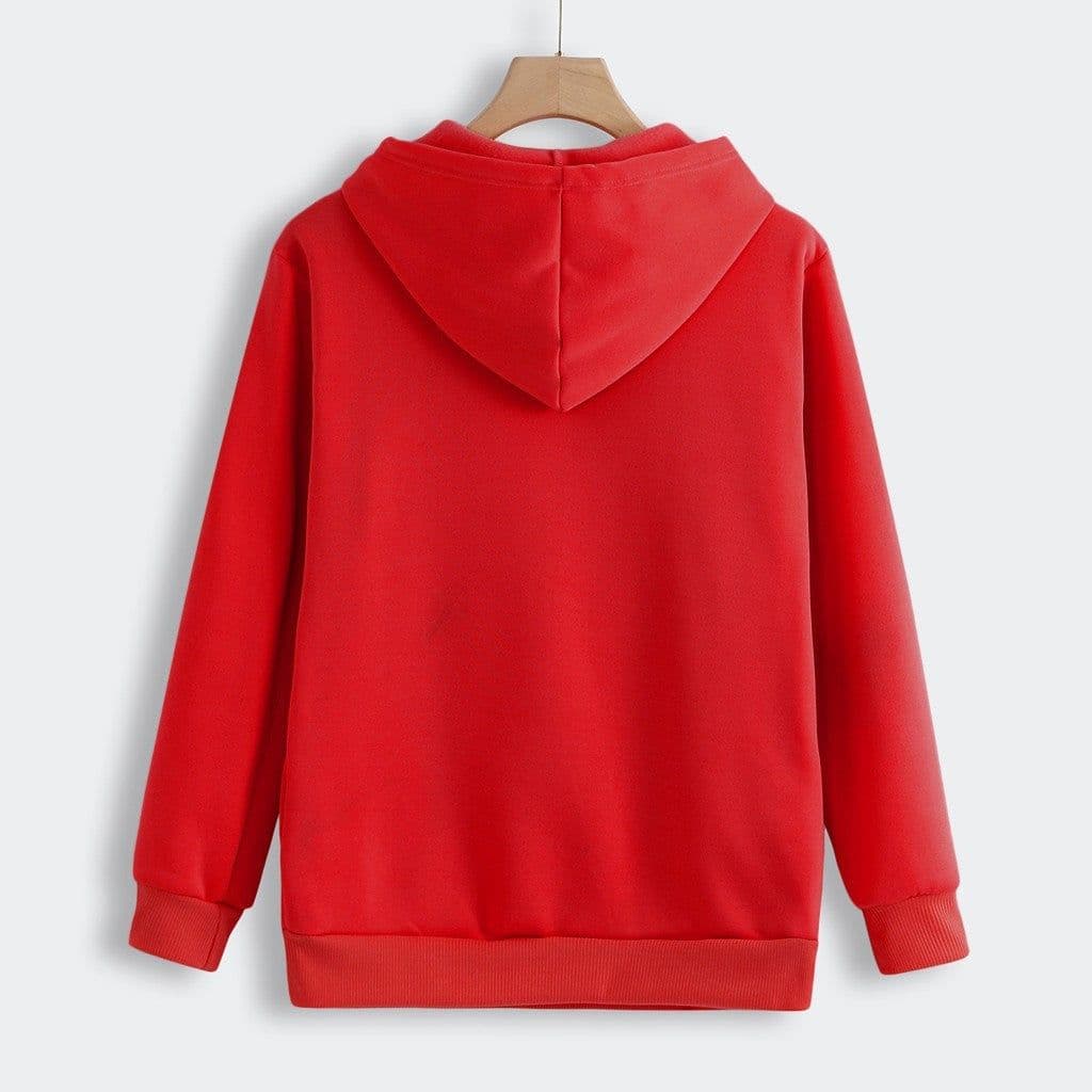 image-Women Hoodie Sweatshirt With Cat Pet Pocket Design Long Sleeve Sweater Cat Outfit