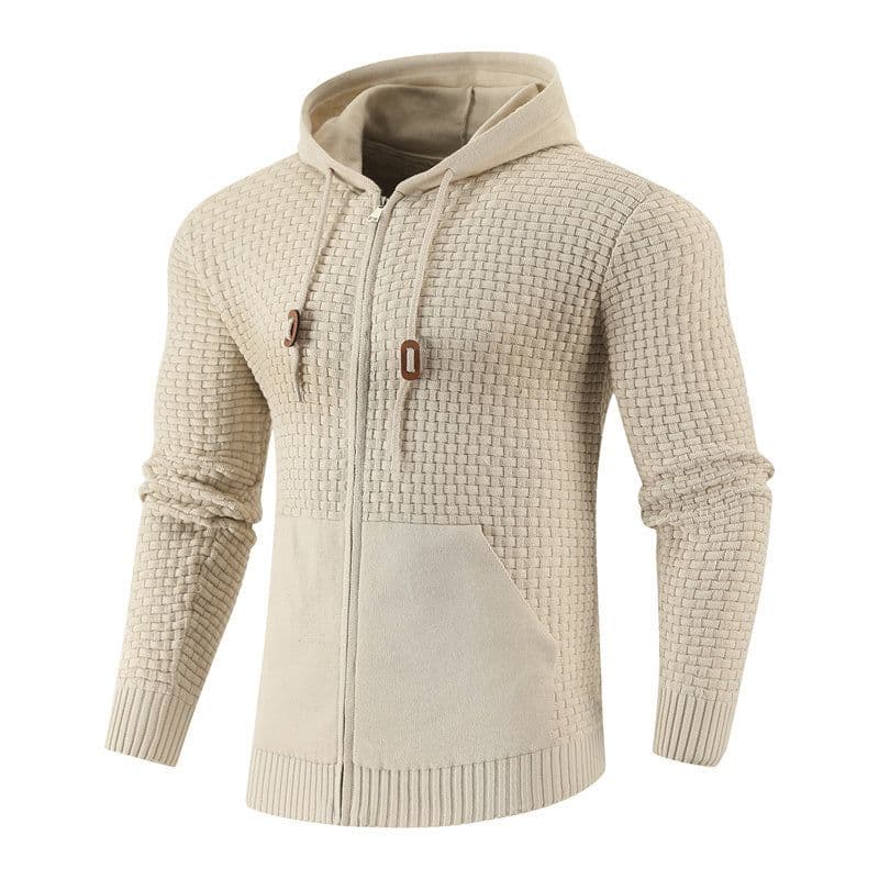 image-Four Seasons Knitting Zipper Hoodies Leather Printing 3D Outdoor Sports Hoodies with Pockets