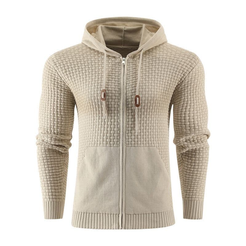 image-Four Seasons Knitting Zipper Hoodies Leather Printing 3D Outdoor Sports Hoodies with Pockets