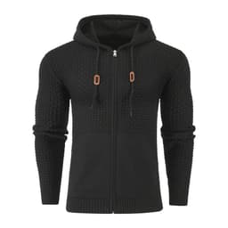 image-Four Seasons Knitting Zipper Hoodies Leather Printing 3D Outdoor Sports Hoodies with Pockets