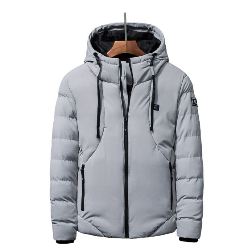 image-New Men Women Cotton Coat USB Smart Electric Heated Jackets Winter Thicken Down Hooded Outdoor Hiking Ski Clothing 7XL