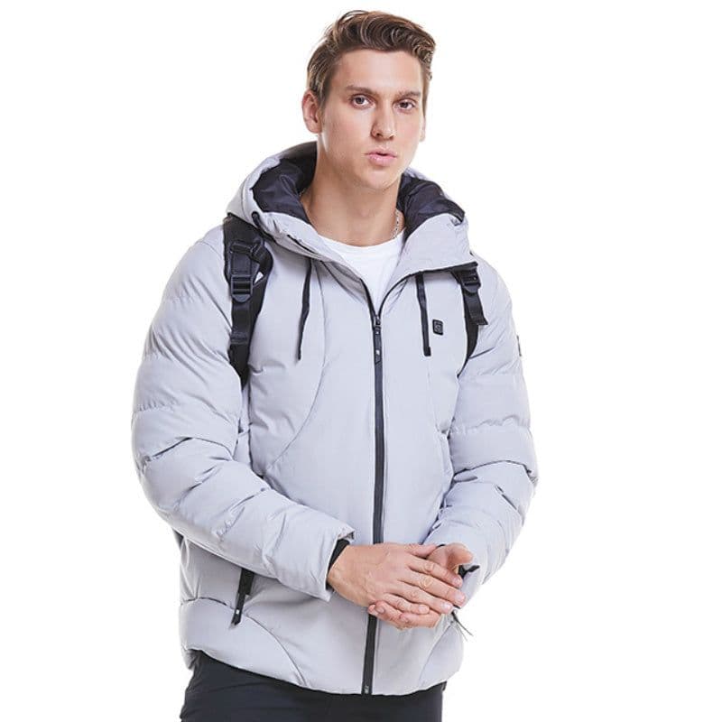 image-New Men Women Cotton Coat USB Smart Electric Heated Jackets Winter Thicken Down Hooded Outdoor Hiking Ski Clothing 7XL