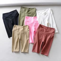 image-Stretch pleated quick-drying buttocks fitness yoga pants