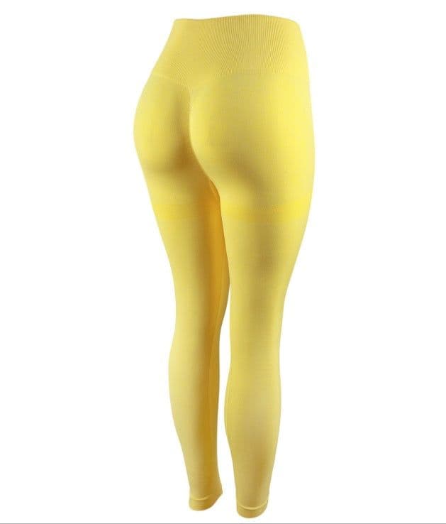 image-Seamless Knitted Peach Hip Women's Tight Elastic Yoga Pants High Waist Quick-drying Hip Pants
