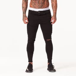 image-Summer Distressed Hip Hop Style Washed Super Skinny Men Ripped Jeans