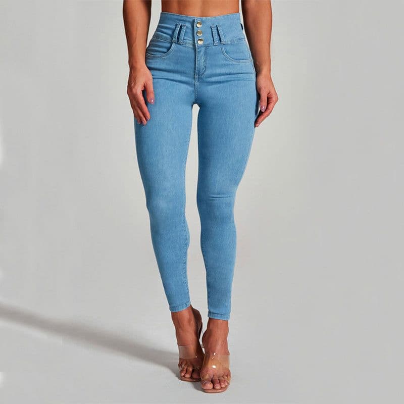 image-High Waist Jeans Women's Skinny Trousers Tight Stretch Shaping And Hip Lifting Pants