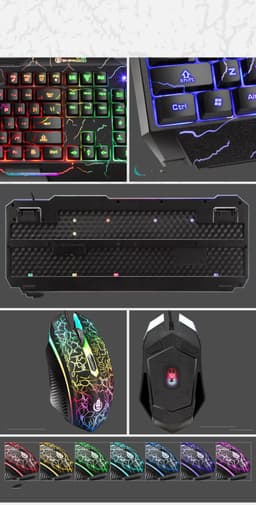 image-Luminous 4D Gaming Keyboard And Mouse Set Luminous Keyboard And Mouse