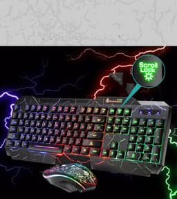 image-Luminous 4D Gaming Keyboard And Mouse Set Luminous Keyboard And Mouse