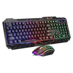 image-Luminous 4D Gaming Keyboard And Mouse Set Luminous Keyboard And Mouse
