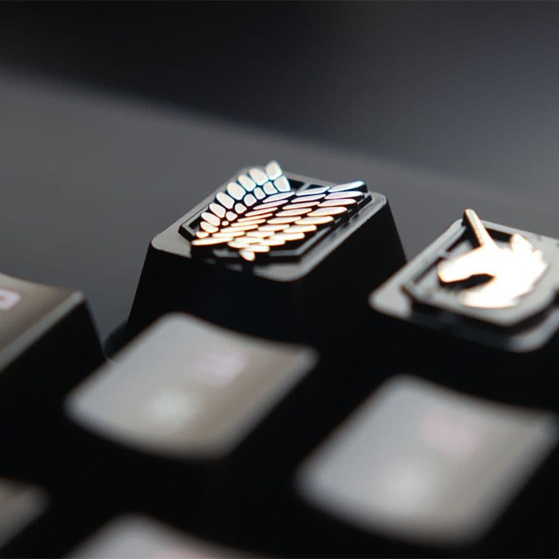 image-Embossed Zinc-Aluminum Alloy Metal Keycap Mechanical Keyboard Height